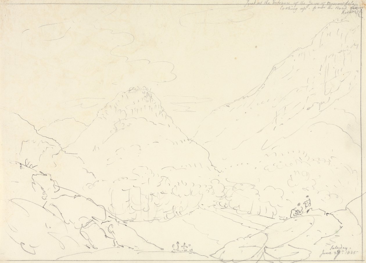 The Jaws of Borrowdale, lørdag den 27. juni 1835 af Capt. Thomas Hastings