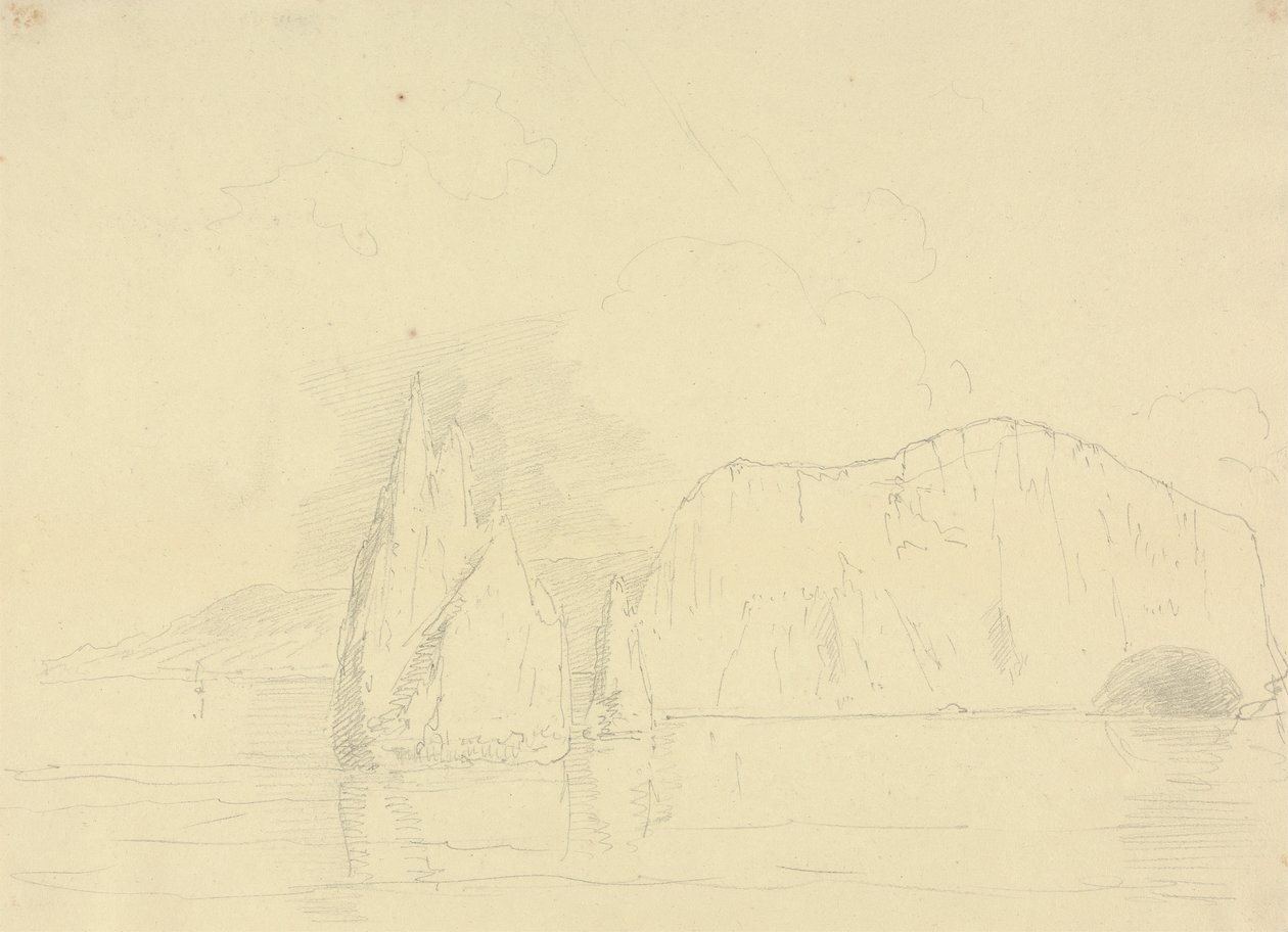 The Needles and Freshwater Cliffs, Isle of Wight af Capt. Thomas Hastings