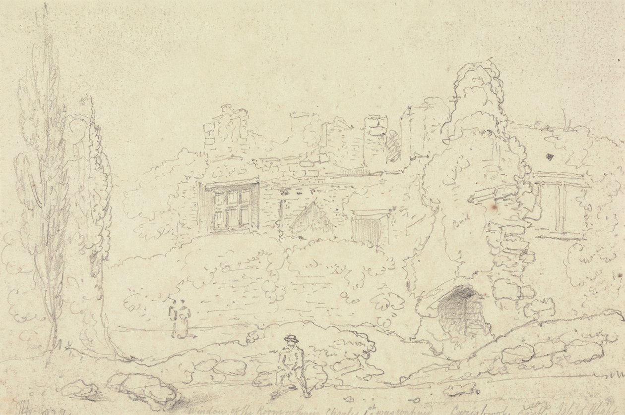 Vindue i rummet, hvor Charles I blev indespærret, Carisbrooke Castle af Capt. Thomas Hastings