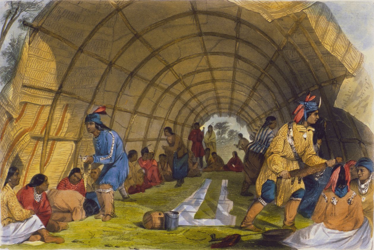 Medicindans fra Winnebagoes, 1853 af Captain Seth Eastman