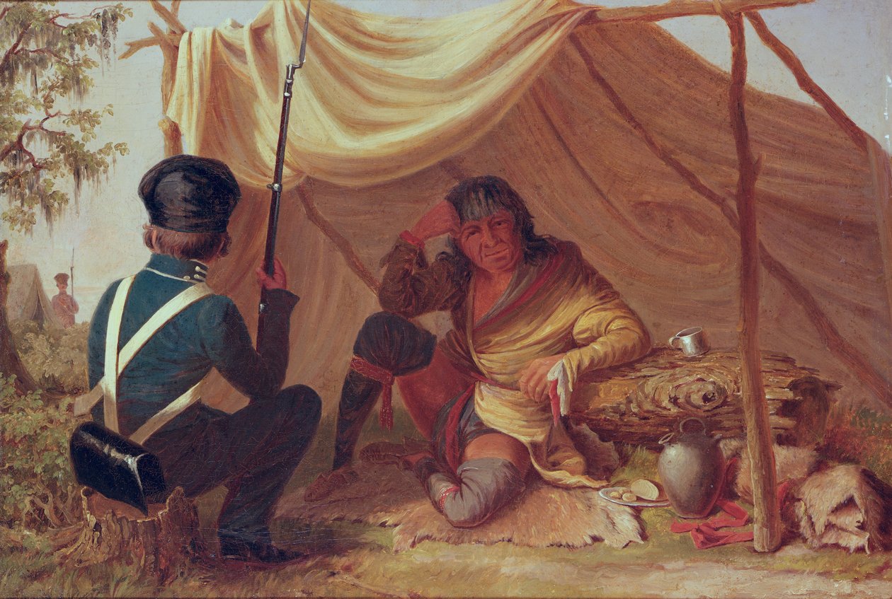 Osceola i fangenskab, ca. 1837 af Captain Seth Eastman