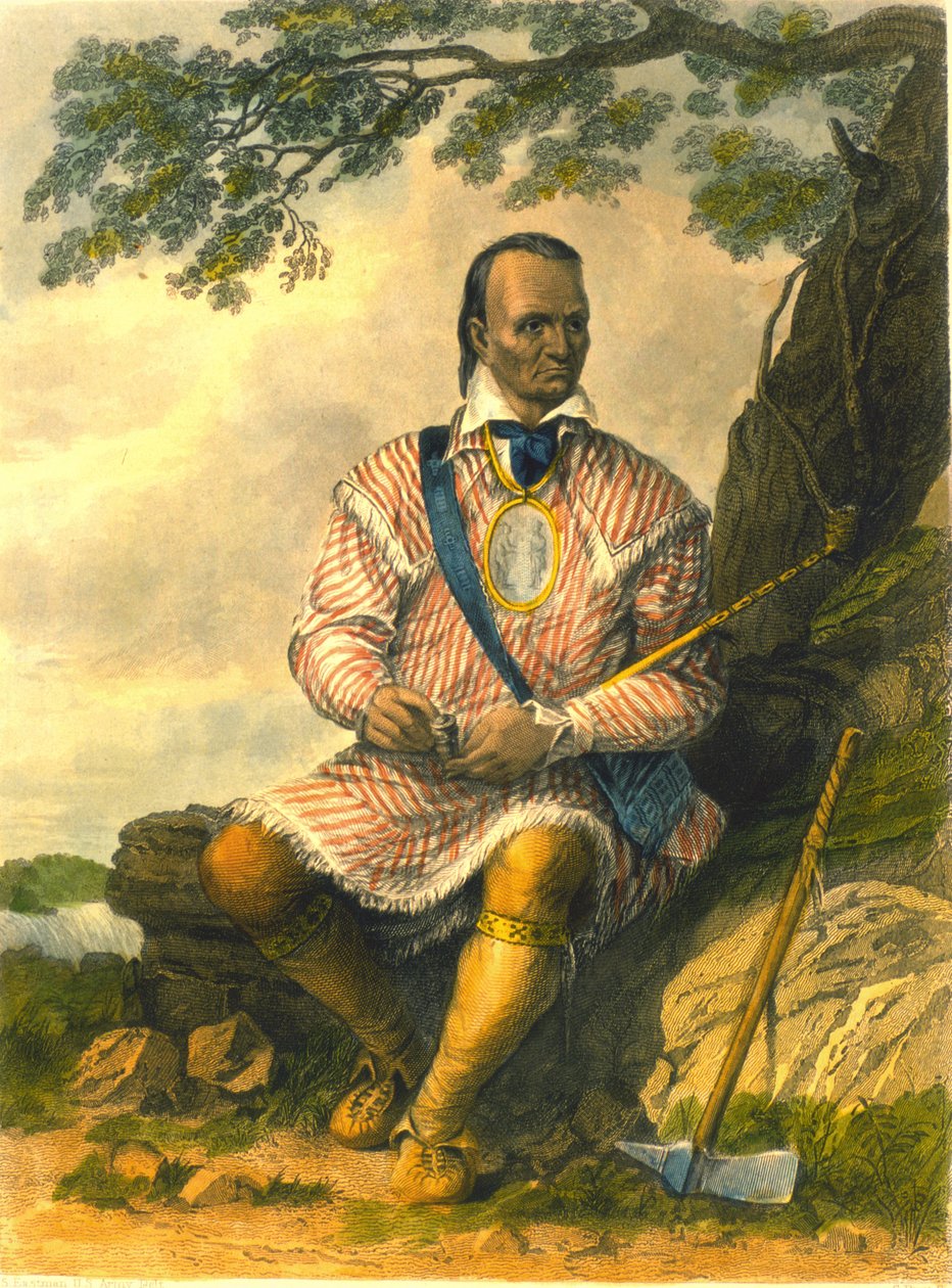 Rød jakke, chef for Senecas, 1853 af Captain Seth Eastman