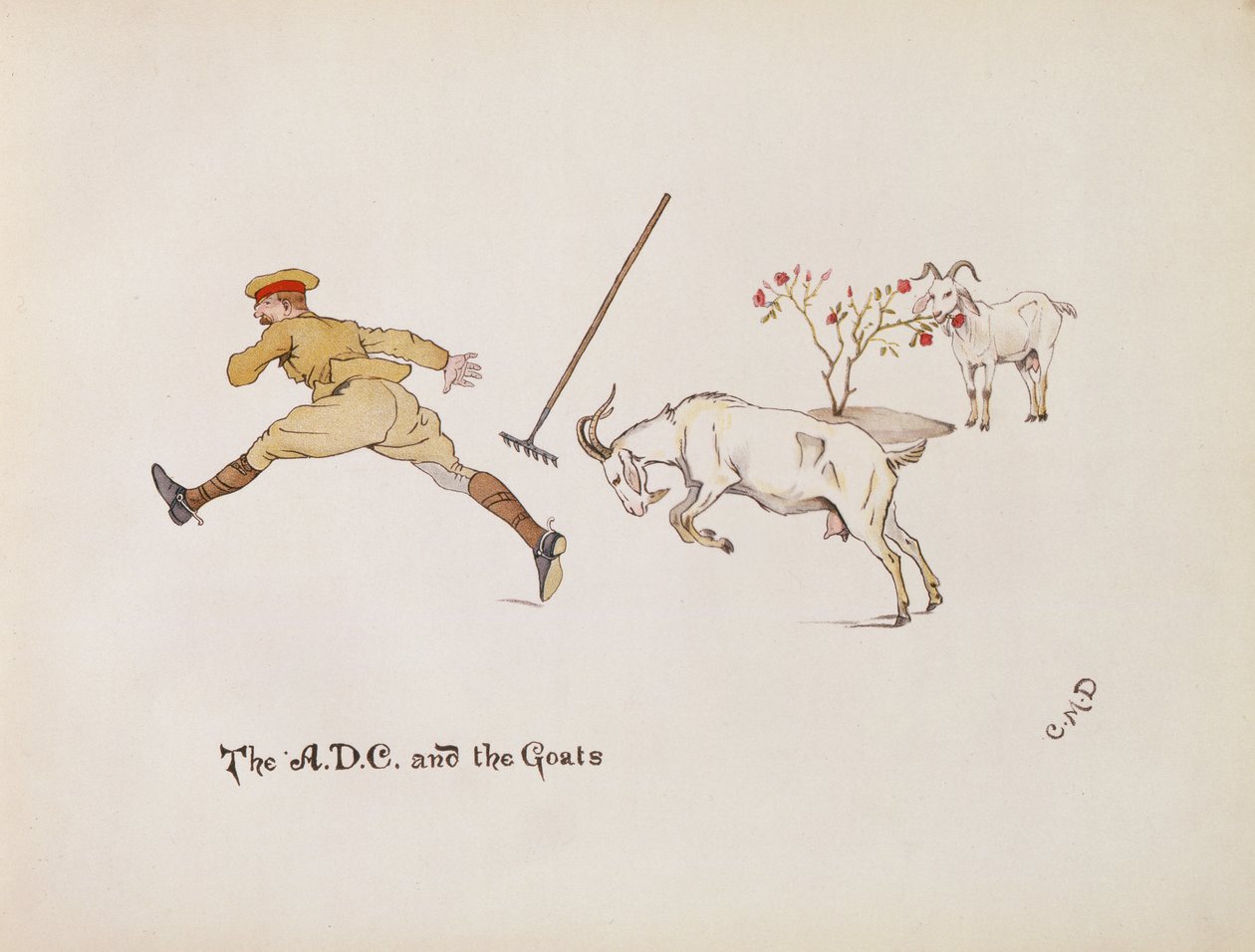 A.D.C. og gederne, fra The Leaguer of Ladysmith, 1900 af Captain Clive Dixon