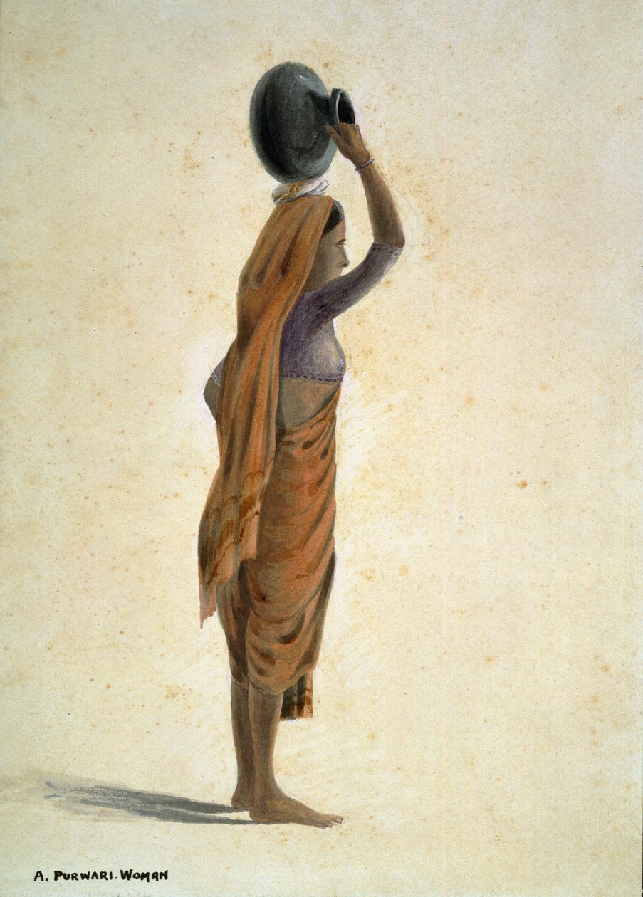 En Purwari-kvinde, Indien af Captain Cornelius Francis James