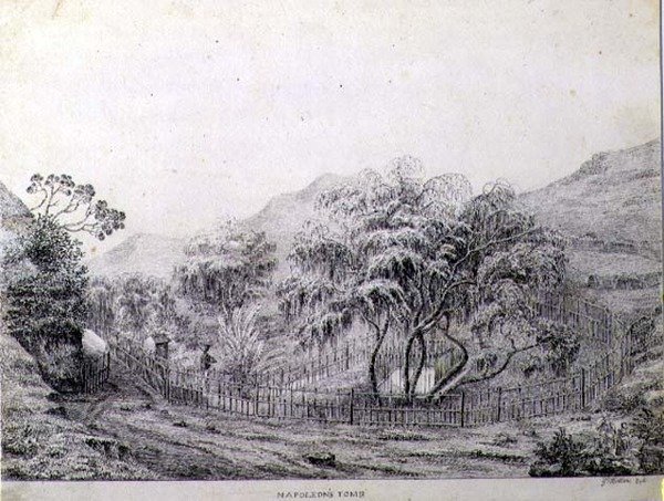 Napoleons grav ved Longwood på øen St. Helena af Captain G. Rotton