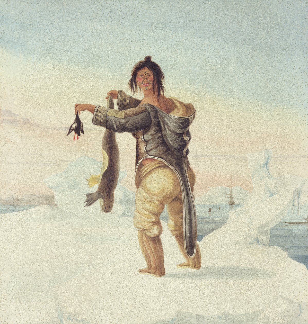 En esquimaux fra Savage Islands, 1821 af Captain George Francis Lyon