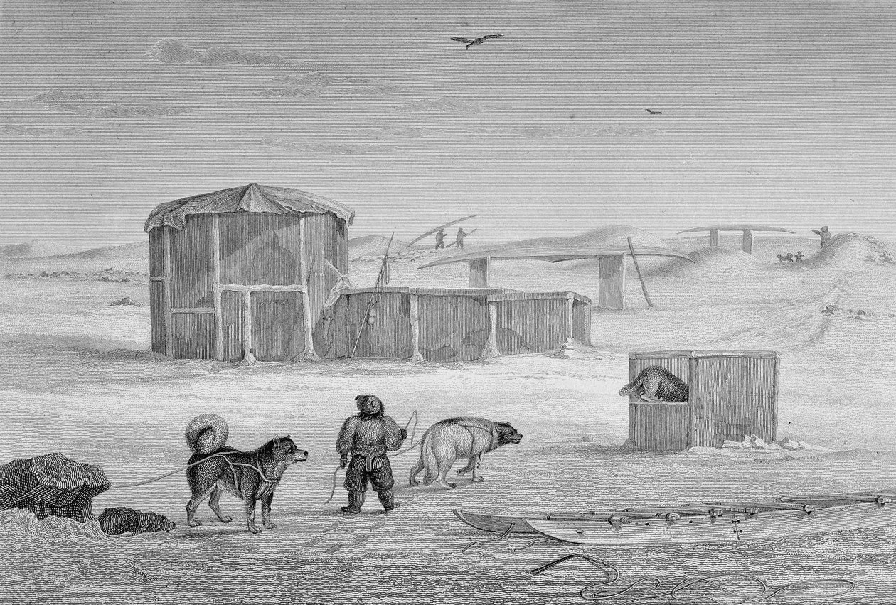 Eskimaux House, bygget af is, Igloolik, 1822, fra 