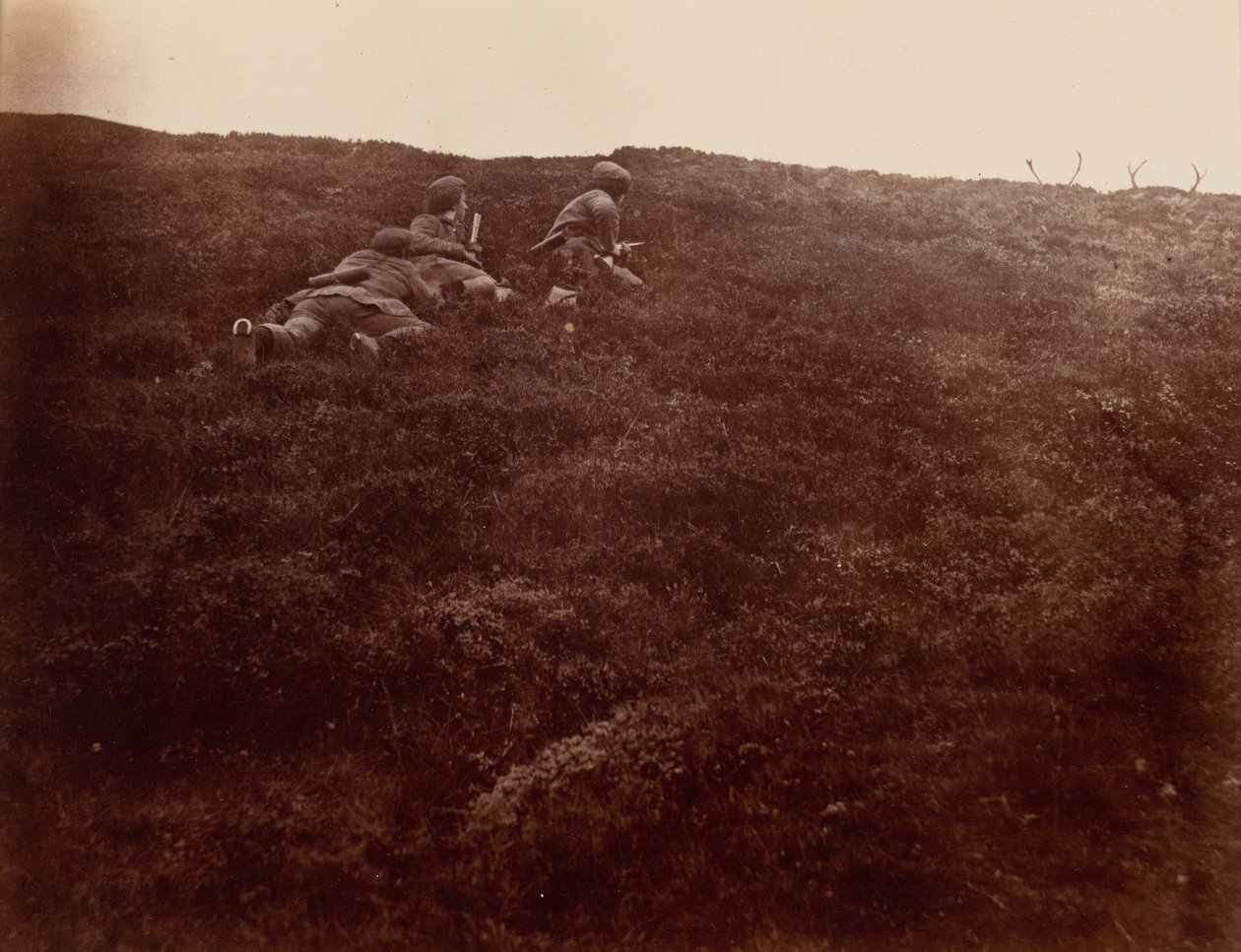 Horace og Edward Stalking Stags af Captain Horatio Ross
