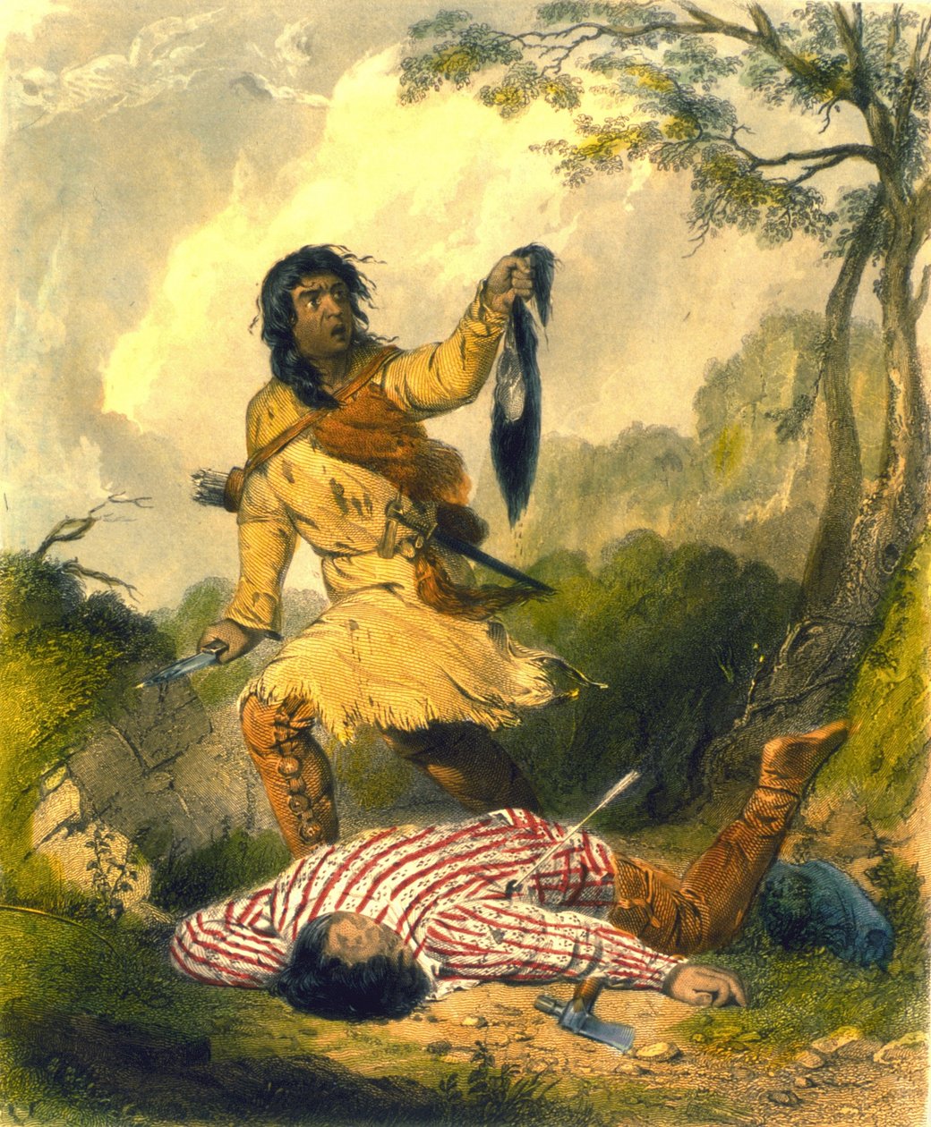 Dødens huj, 1853 (kolorit) af Captain Seth Eastman