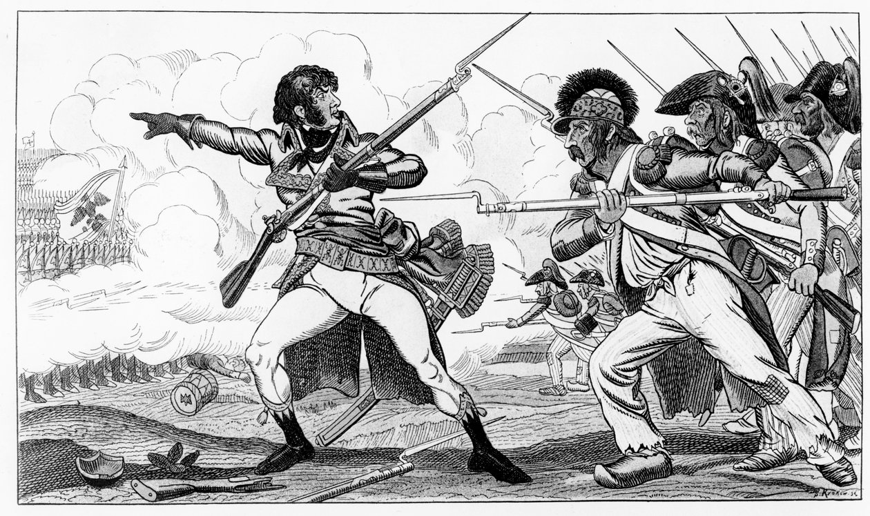De frivillige i Sabots ved slaget ved Valmy, 20. september 1792, illustration fra 