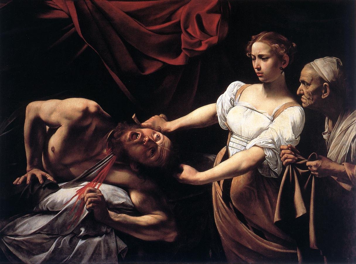 Judith Headheading HolofernesnFrancais: Judith halshugger Holophernen af Michelangelo Merisi Caravaggio