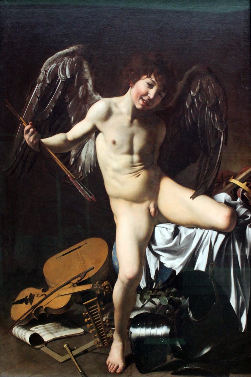 Tysk: Amor als Sieger Amor Vincit Omnia af Caravaggio