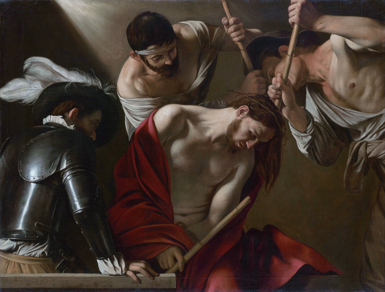 Tysk: Dornenkrönung Christi Kroningen med torne af Caravaggio