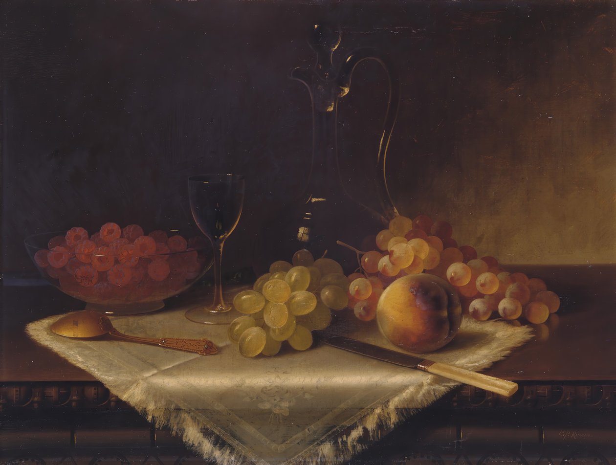 Stilleben med frugt. af Carducius Plantagenet Ream