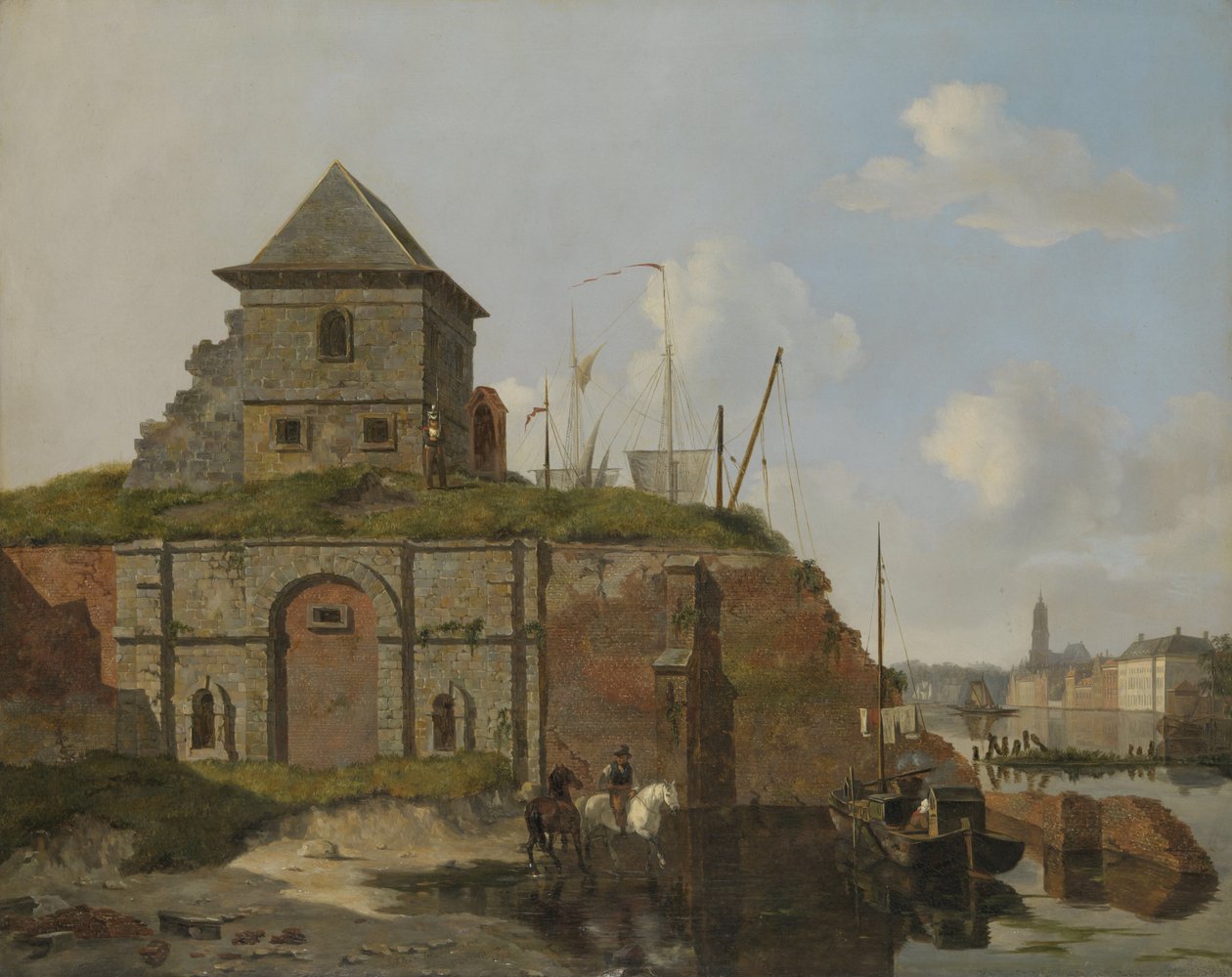 Bymur med krudtarsenal af Carel Jacobus Behr