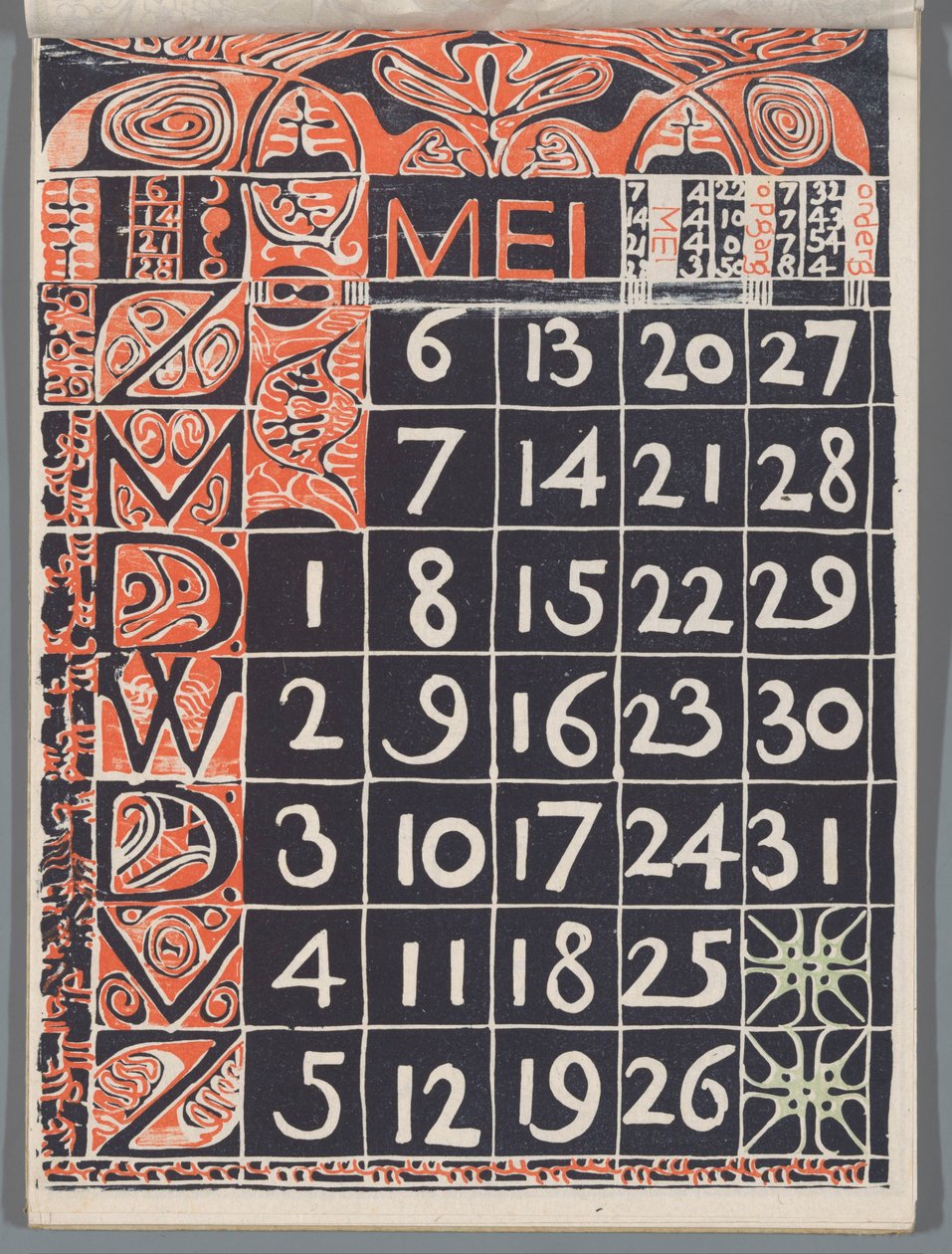 Kalenderblatt Mai 1900 af Carel Adolph Lion Cachet