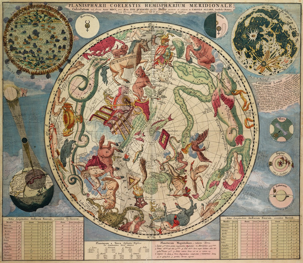 Planesphaeri Coelestis Hemisphaerium meridionale af Carel Allard