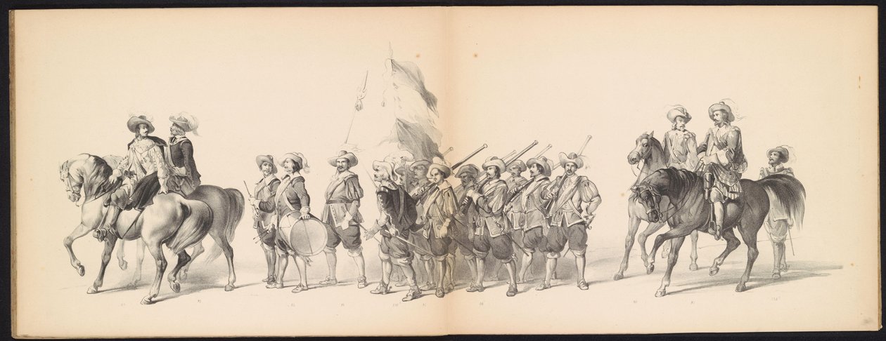 Masquerade of the Leiden Students, 1850 (plade 10) Intogt af Frederik Hendrik i 