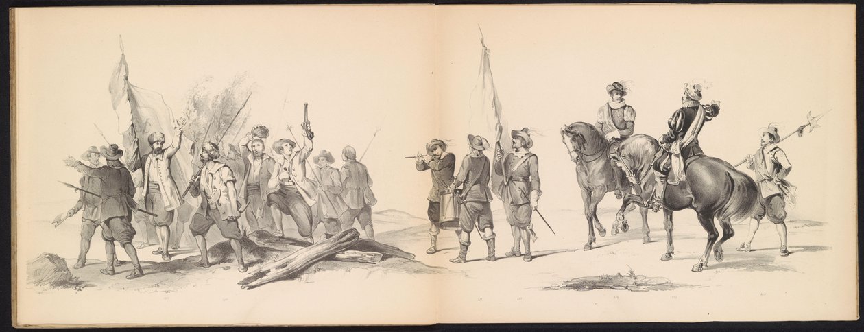 Masquerade of the Leiden Students, 1850 (Tavle 12) Intogt af Frederik Hendrik i 