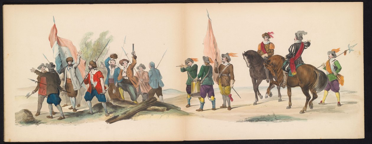 Masquerade of the Leiden Students, 1850 (Tavle 12) Intogt af Frederik Hendrik i 
