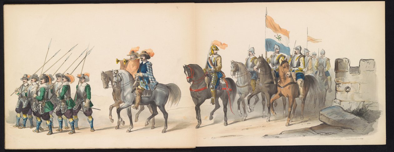 Masquerade of the Leiden Students, 1850 (Tavle 13) Intogt af Frederik Hendrik i 