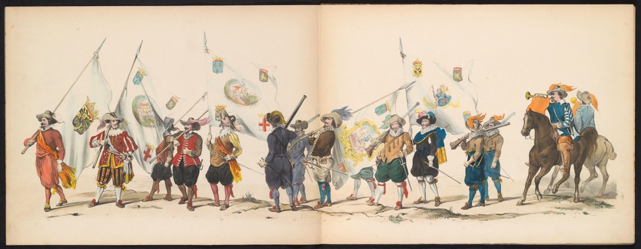 Masquerade of the Leiden Students, 1850 (plade 3) Intogt af Frederik Hendrik i 