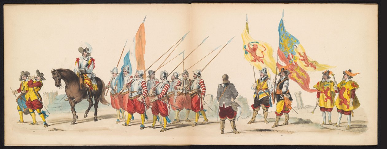 Masquerade of the Leiden Students, 1850 (plade 5) Intogt af Frederik Hendrik i 