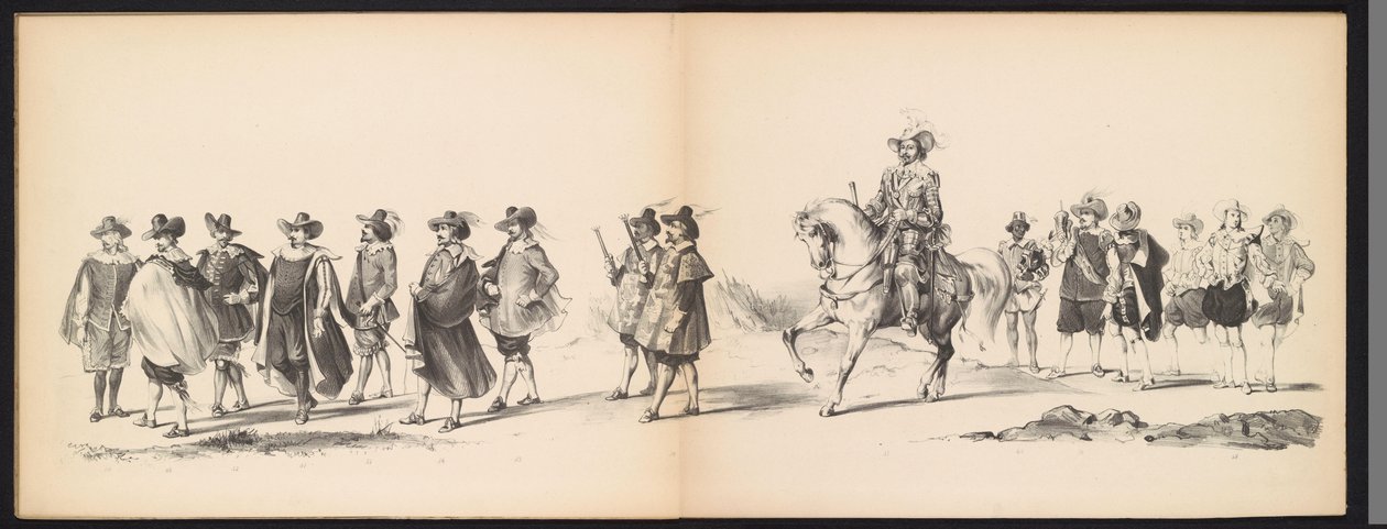 Masquerade of the Leiden Students, 1850 (plade 6) Intogt af Frederik Hendrik i 
