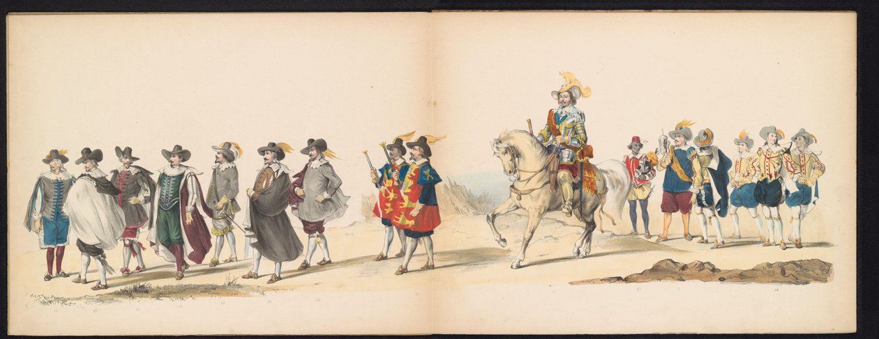 Masquerade of the Leiden Students, 1850 (plade 6) Intogt af Frederik Hendrik i 