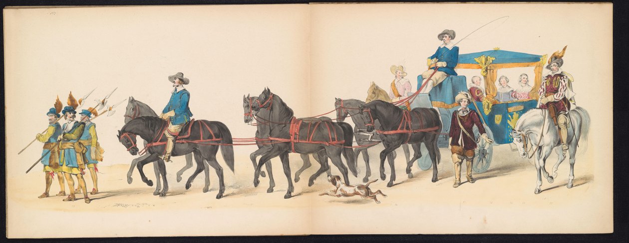 Masquerade of the Leiden Students, 1850 (Tavle 8) Intogt af Frederik Hendrik i 