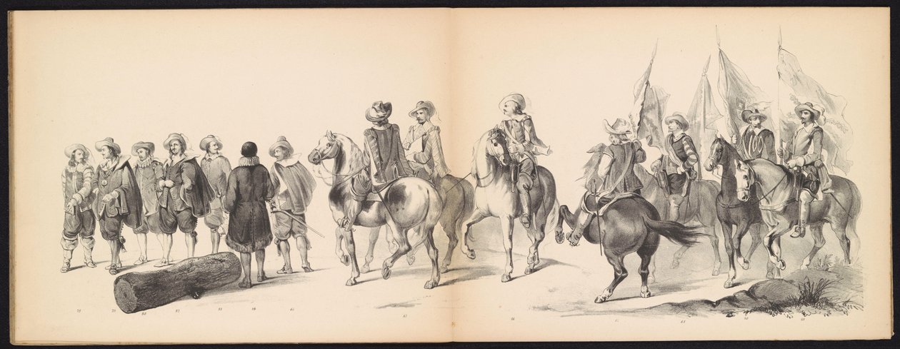 Masquerade of the Leiden Students, 1850 (plade 9) Intogt af Frederik Hendrik i 