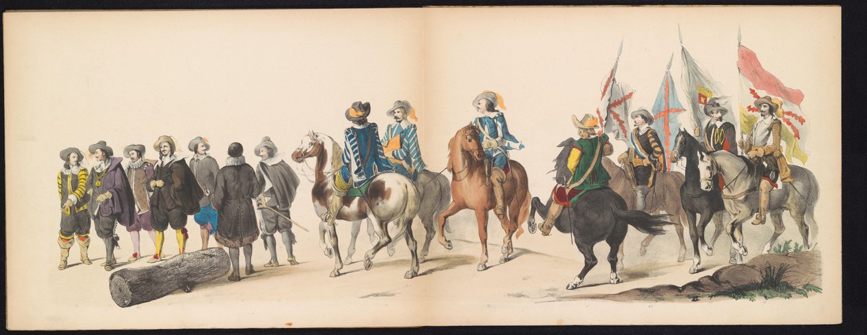 Masquerade of the Leiden Students, 1850 (plade 9) Intogt af Frederik Hendrik i 