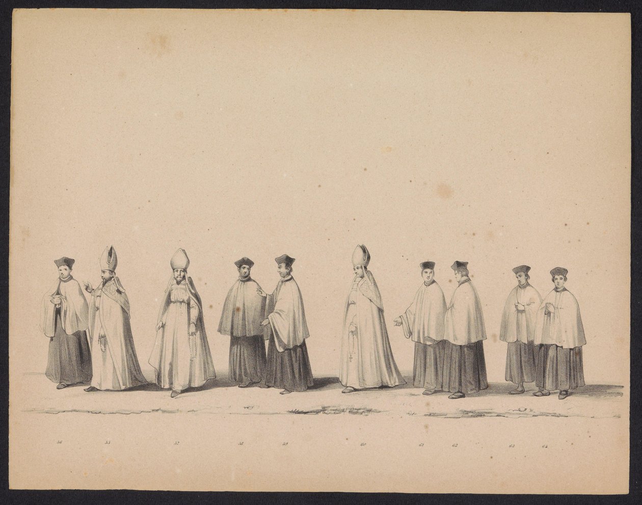 Masquerade of the Utrecht Students, 1846 (plade 11) Afbildning af den udklædte procession, der forestiller Filip II, Prins af Spaniens procession i Utrecht, 3. oktober 1549, afholdt 17. juni 1846 af H.H. Studerende fra Utrechtsche af Carel Christiaan Antony Last