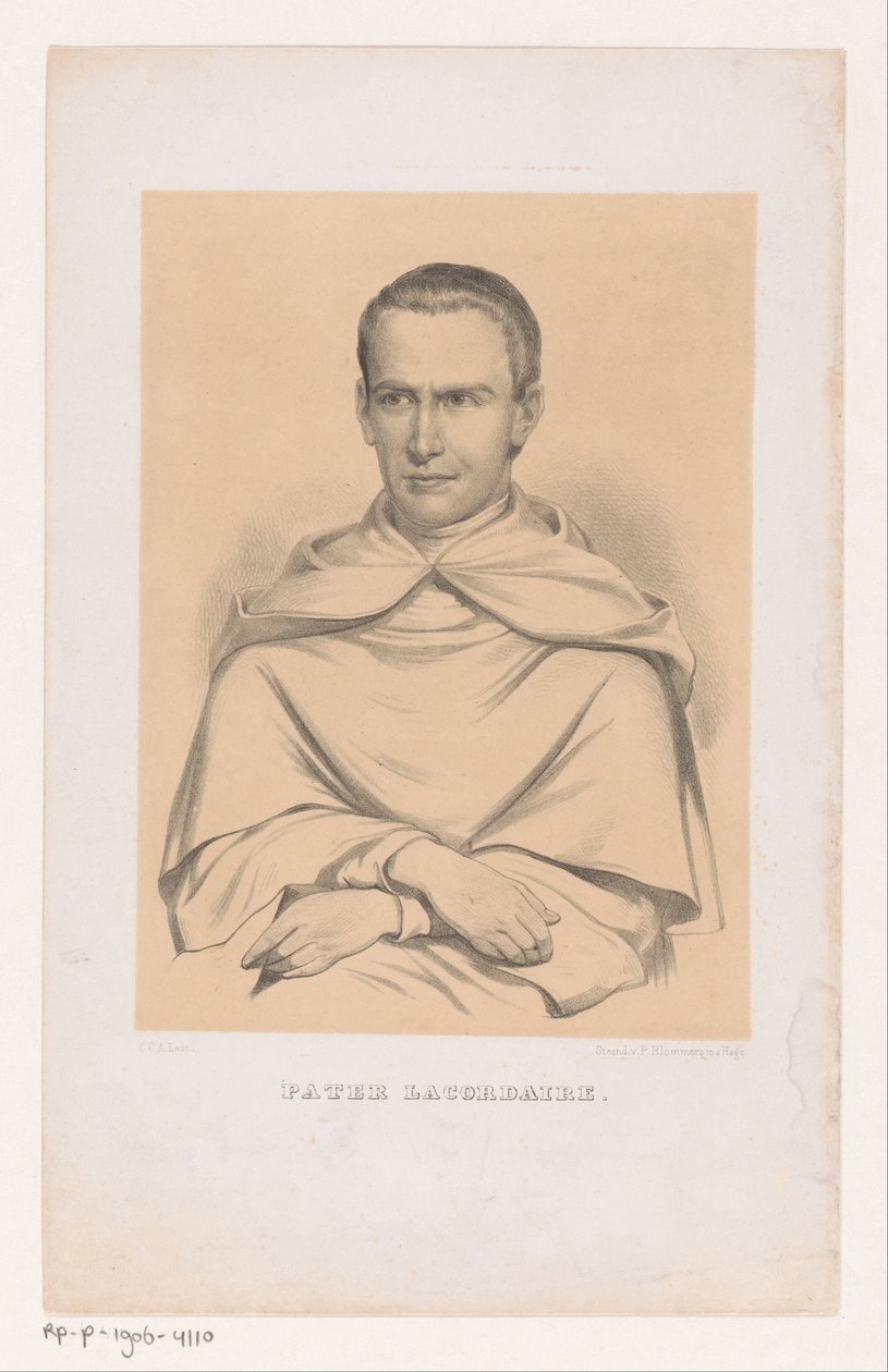 Portræt af Jean-Baptiste Henri Lacordaire af Carel Christiaan Antony Last