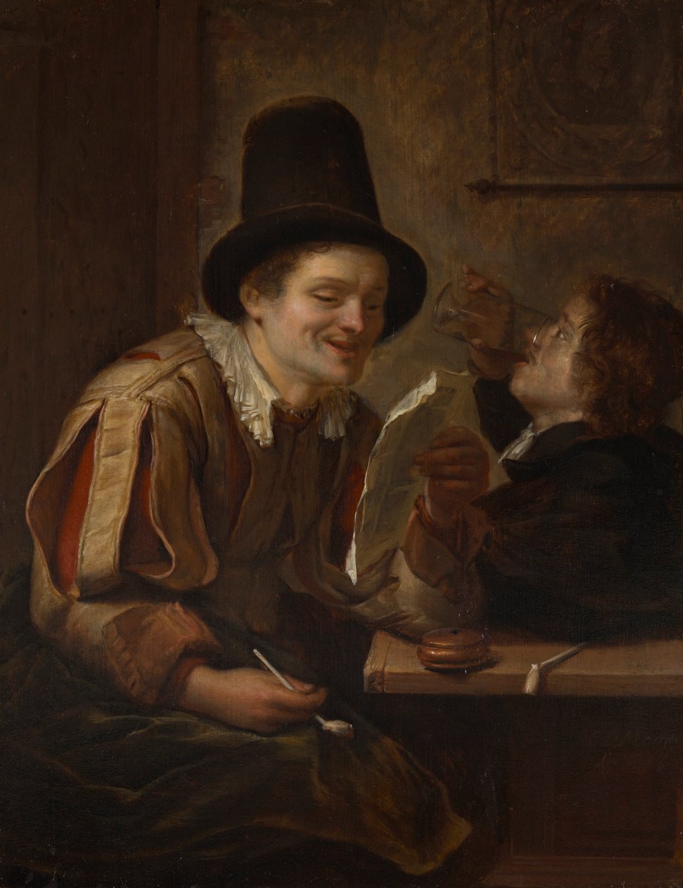To mænd i et værtshus af Carel De Moor
