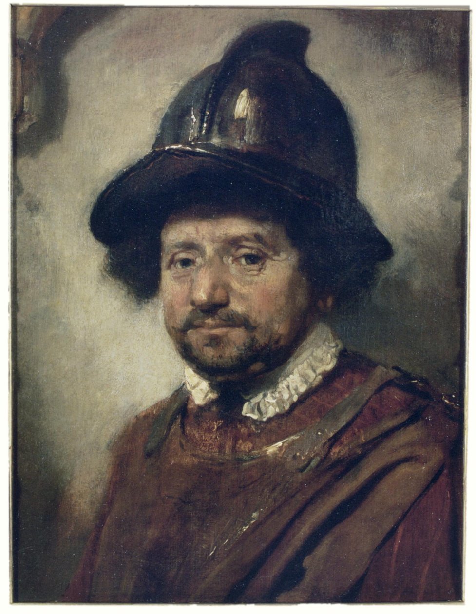 Mand med hjelm af Carel Fabritius