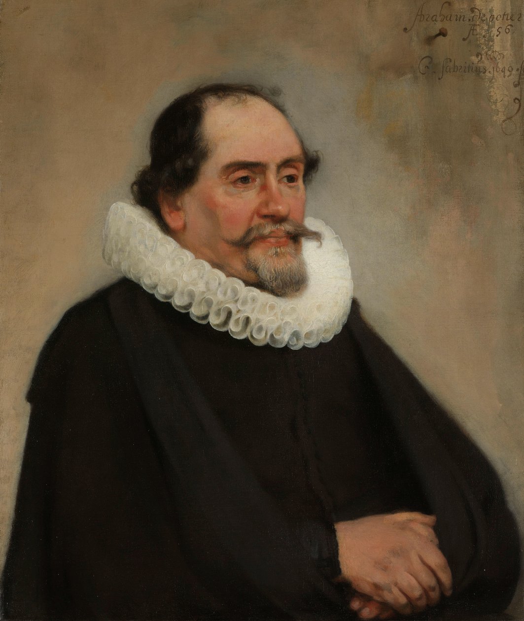 Portræt af Abraham de Potter, silkehandler i Amsterdam Abraham de Potter (1592-1650). Amsterdam Silkehandler af Carel Fabritius