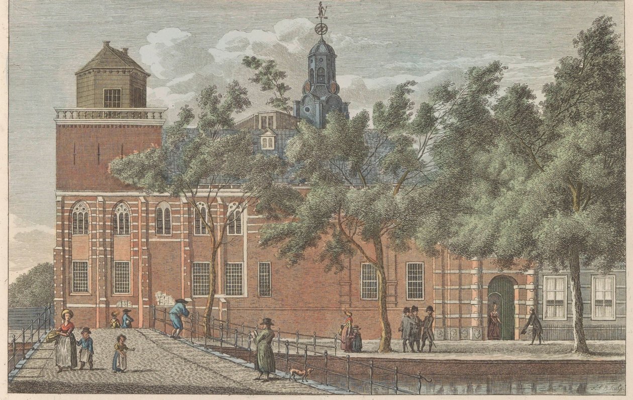 Akademibygning i Leiden, ca. 1790 Akademiet i Leiden / Vue de L