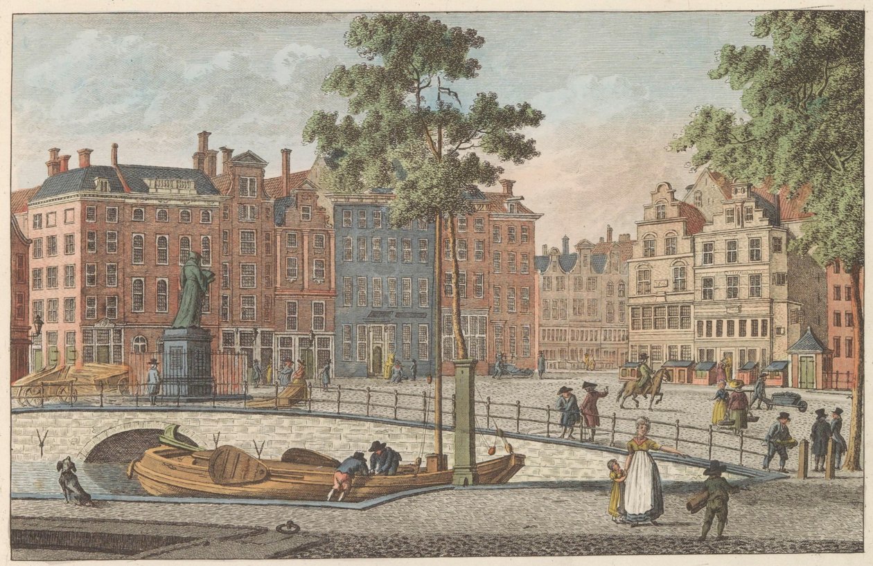 Grote Markt i Rotterdam, ca. 1790 Groote Markt, i Rotterdam / Grand Marché et Statue d