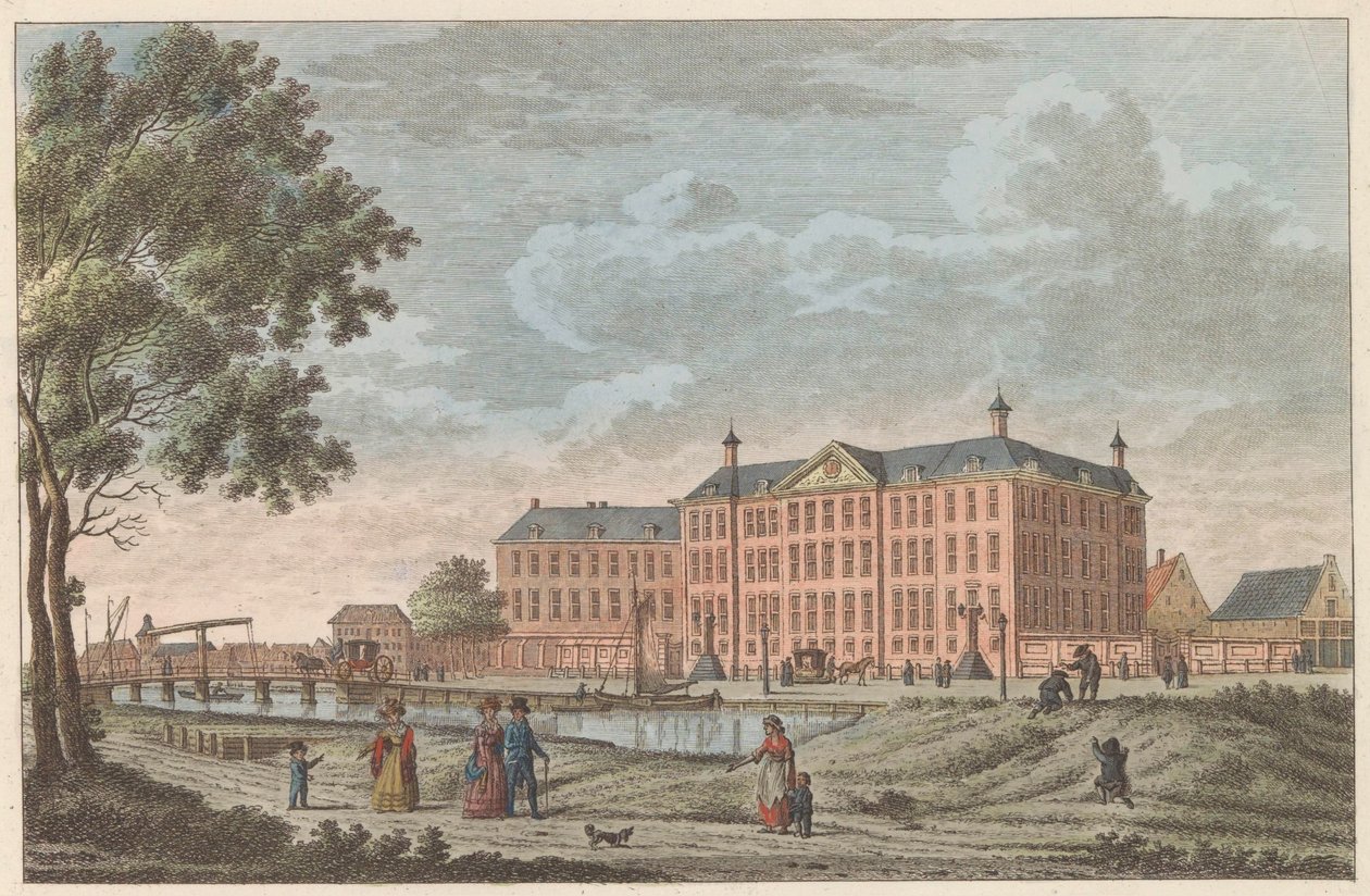 Lutherse Diaconiehuis te Amsterdam, ca. 1790 Luthersche Diaconie en Bestedelingenhuis te Amsterdam / Hospice for lutherske forældreløse børn og pensionat for denne religions alderdom (titel på objektet) af Carel Frederik Bendorp (I)
