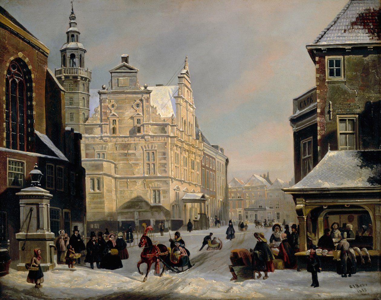Rådhus, Haag, 1853 af Carel Jacobus Behr