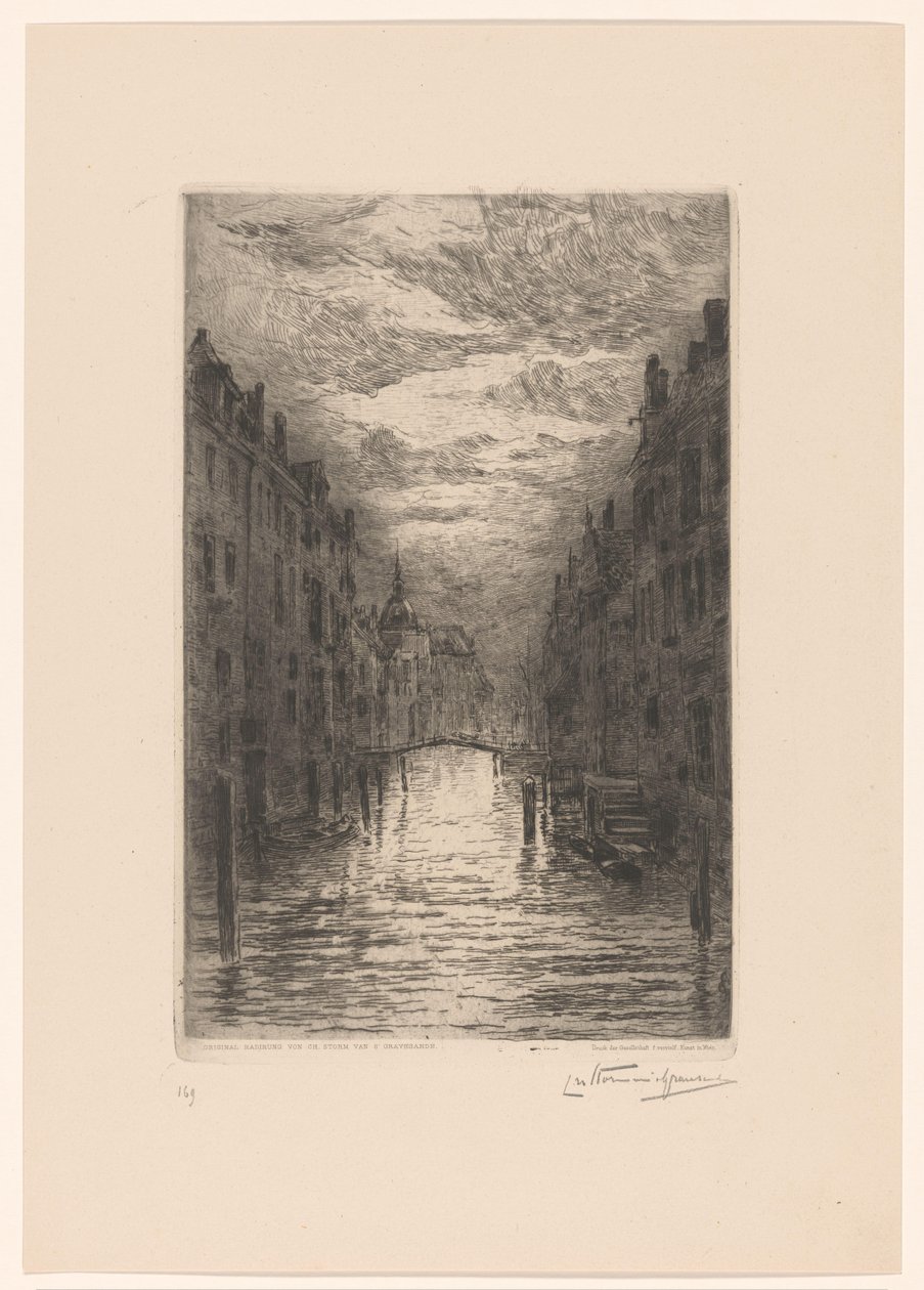 Kanal i Dordrecht om natten Dordrecht. Canal, effet de soir (original titel) af Carel Nicolaas Storm van 