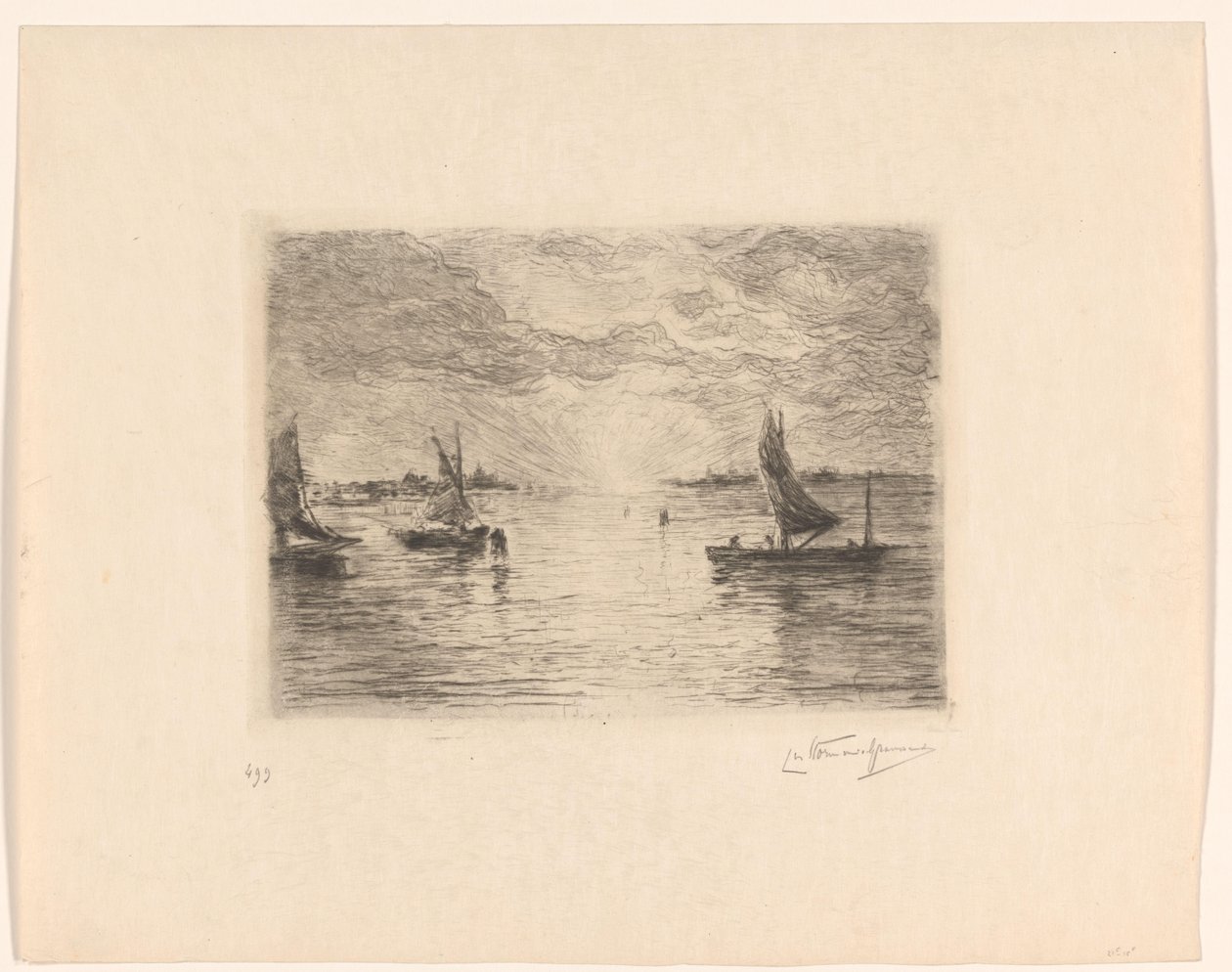 Lagune ved solnedgang af Carel Nicolaas Storm van 
