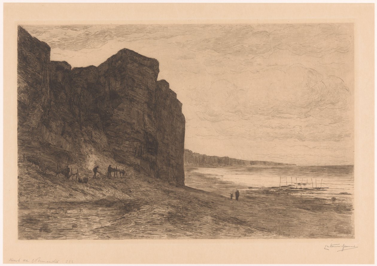 Rotskus ved Veules Klipper nær Veules, Normandiets kyst (original titel) af Carel Nicolaas Storm van 