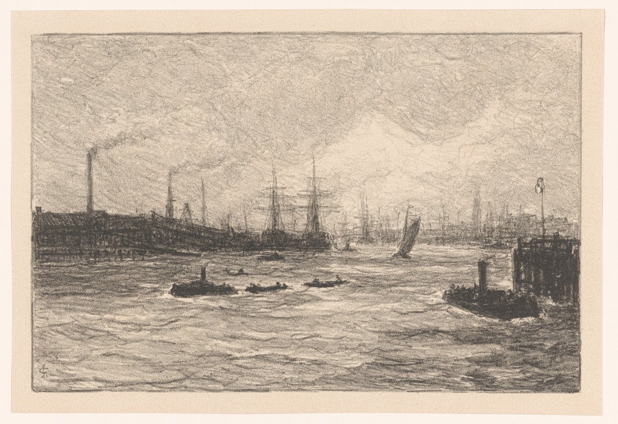 Hamborgs havn af Carel Nicolaas Storm van 