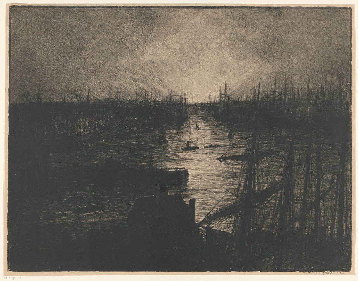 Hamborgs havn af Carel Nicolaas Storm van 