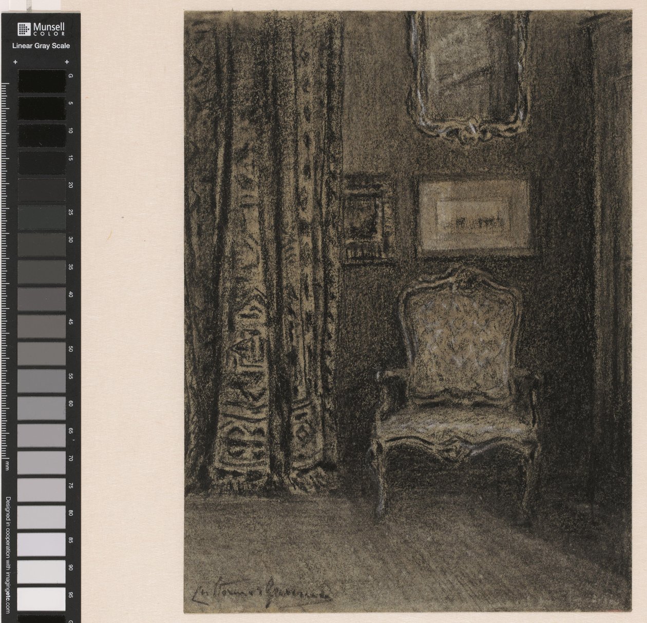 Kamerinterieur i de Rue du Trône 190 te Bruxelles af Carel Nicolaas Storm van 
