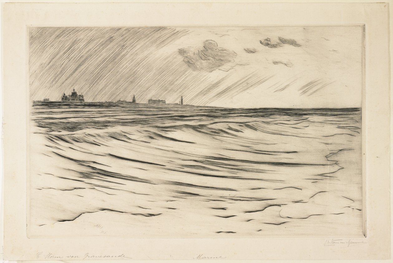 Marine-Surf af Carel Nicolaas Storm van 