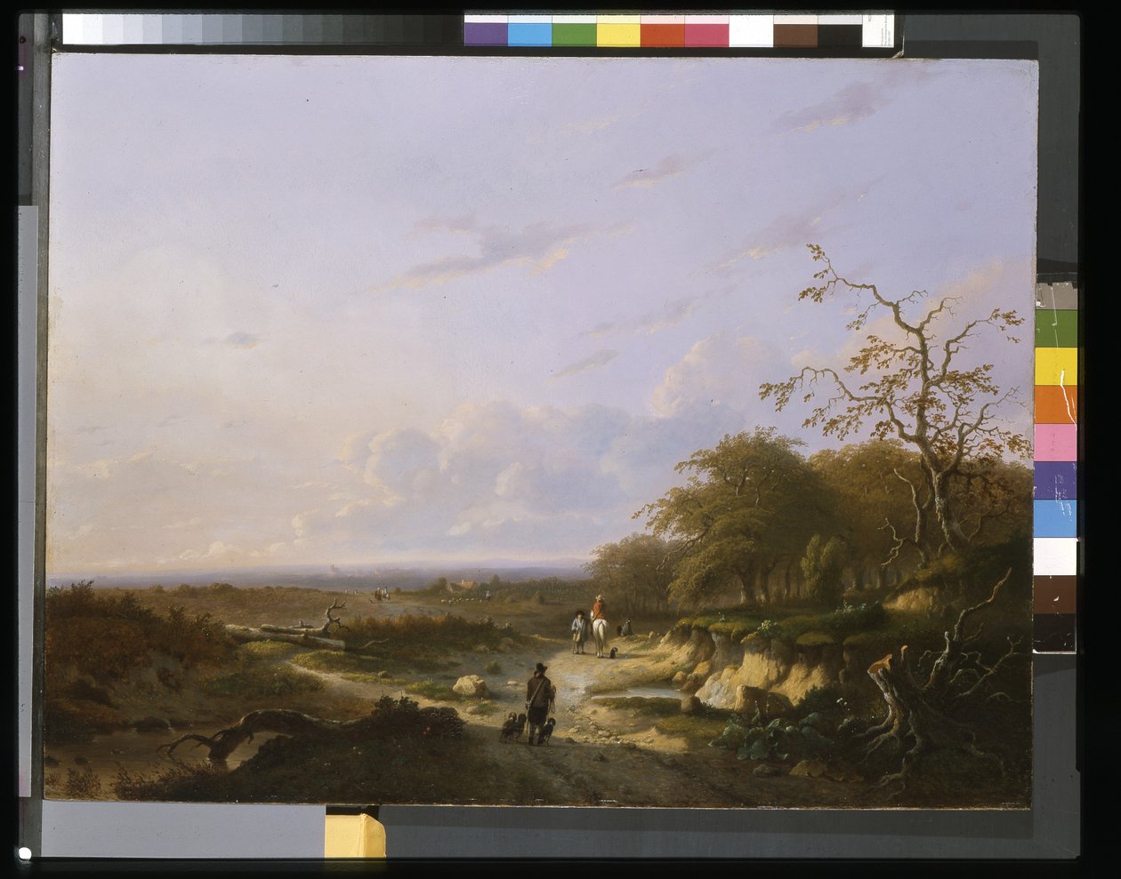 Landskab, ca. 1655 (olie på panel) af Carel de Cauwer