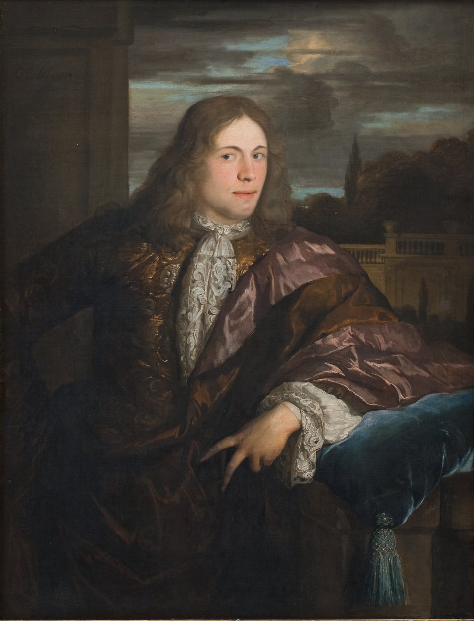 Portræt af en ung herre af Carel de II Moor
